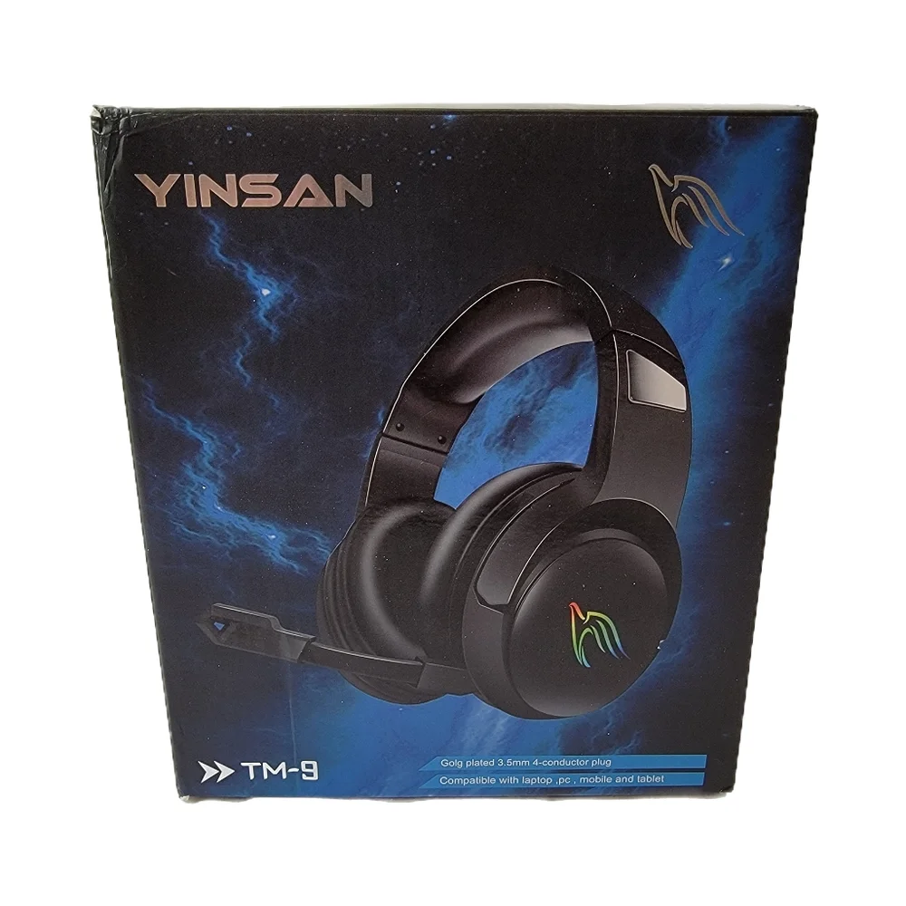 Gaming Headset Yinsan TM-9 3.5mm plug for laptop pc mobile and tablet NEW - Picture 1 of 3